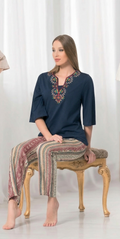 Women Lounge Safari multicolor Pyjamas set - 2 Pieces
