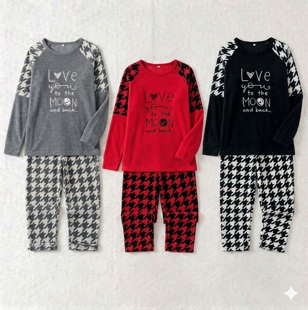 love you to the Moon and back Winter Pyjamas set - 2 Pieces