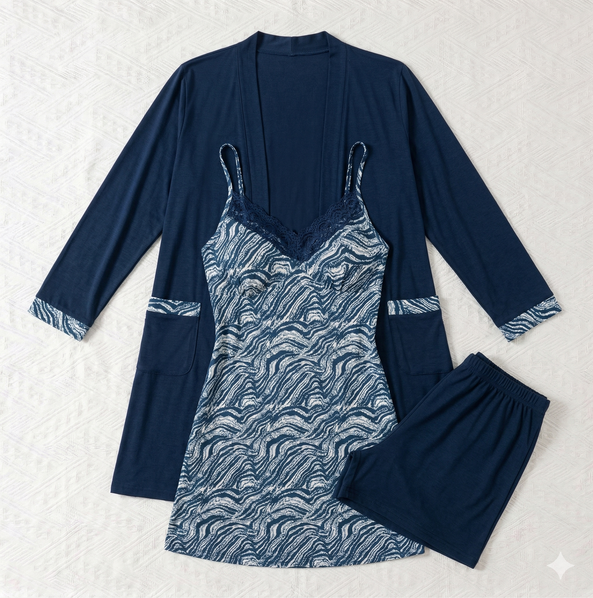 Lounge Women Summer Robe Pyjamas set - 2 Pieces