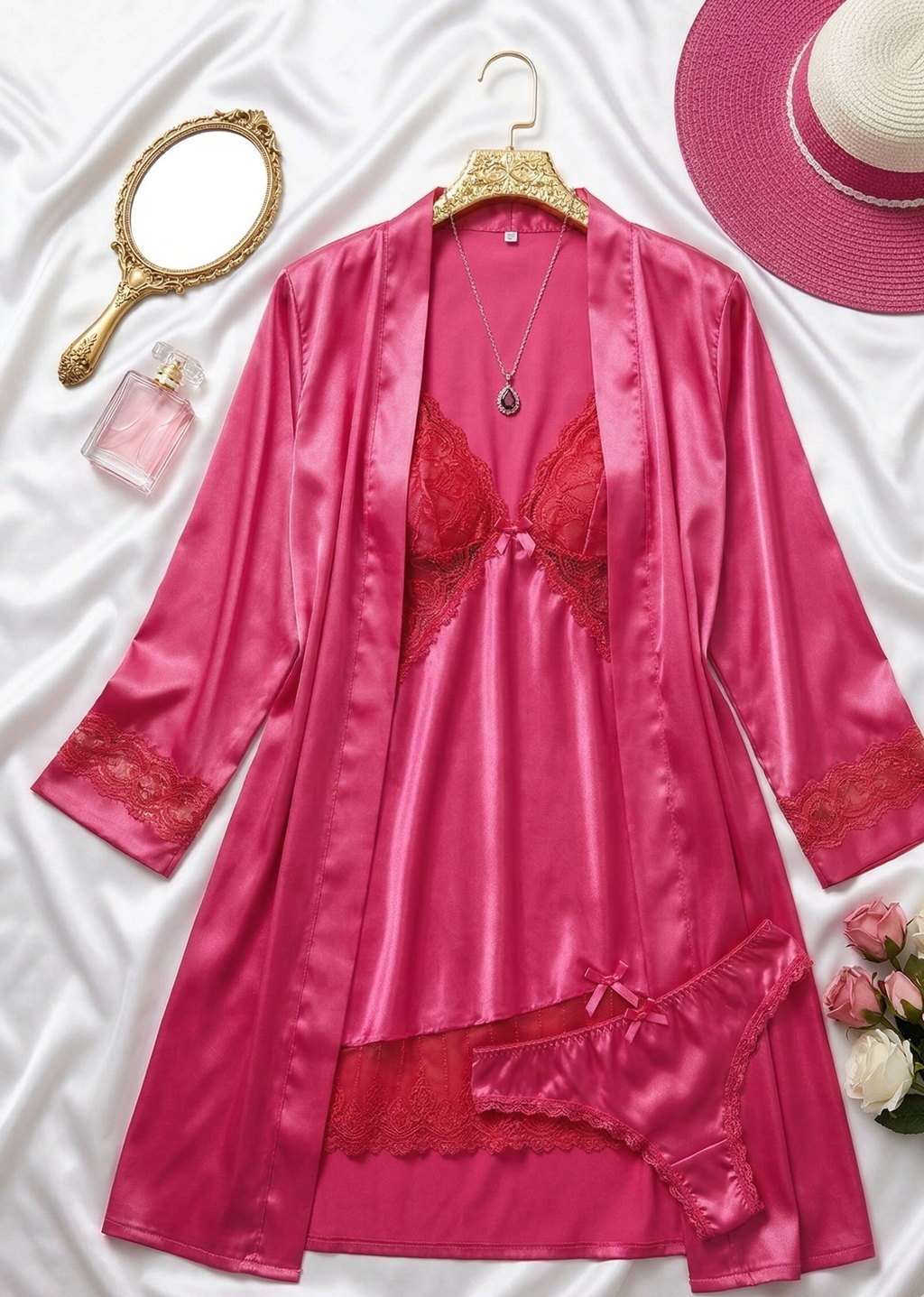 Sexy Mariella Robe Set  - 3 Pieces