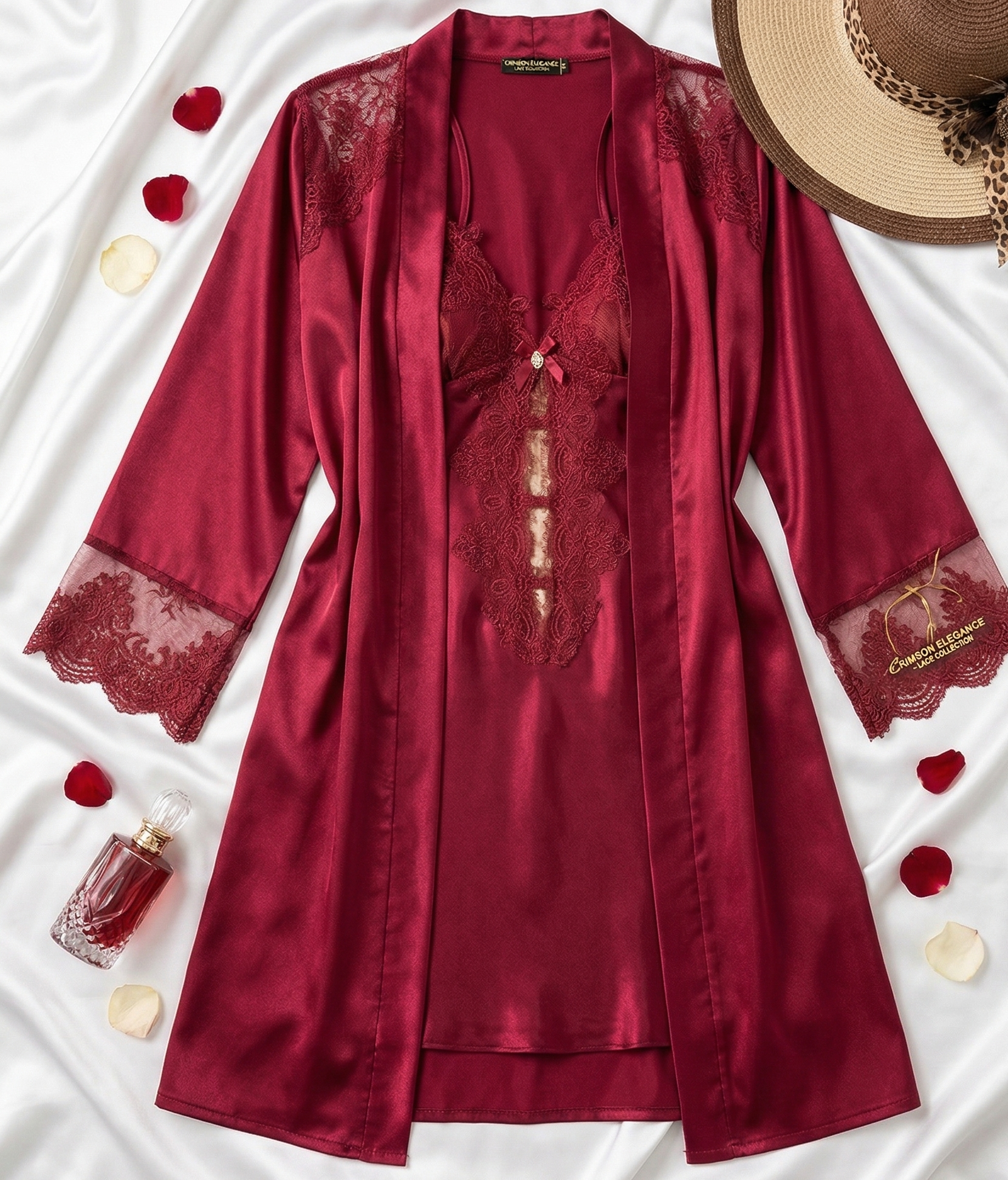Lipsy Beth Robe, Sexy Nightwear set - 3 Pieces