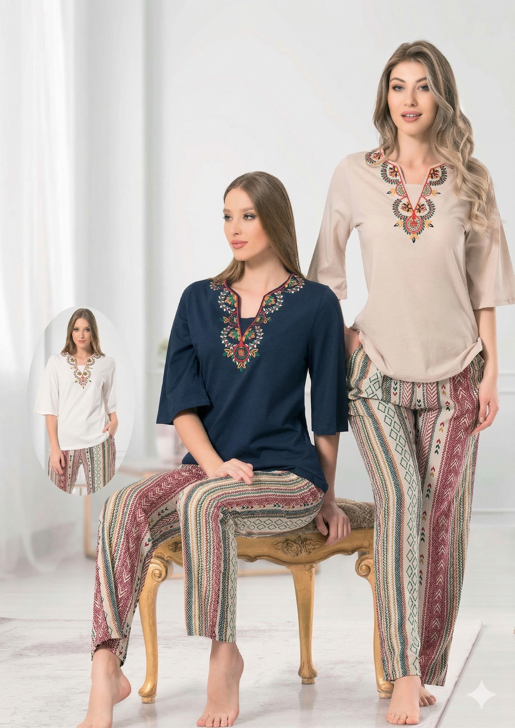 Women Lounge Safari multicolor Pyjamas set - 2 Pieces