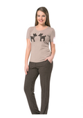 Lounge Women Brown Spotted cotton Pyjamas set - 2 Pieces