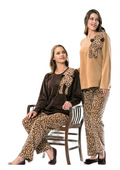 Safari Leopard Brown/Beige Pyjamas set - 2 Pieces