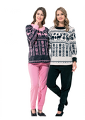 Winter Reindeer Opened collar Pyjamas set - 2 Pieces