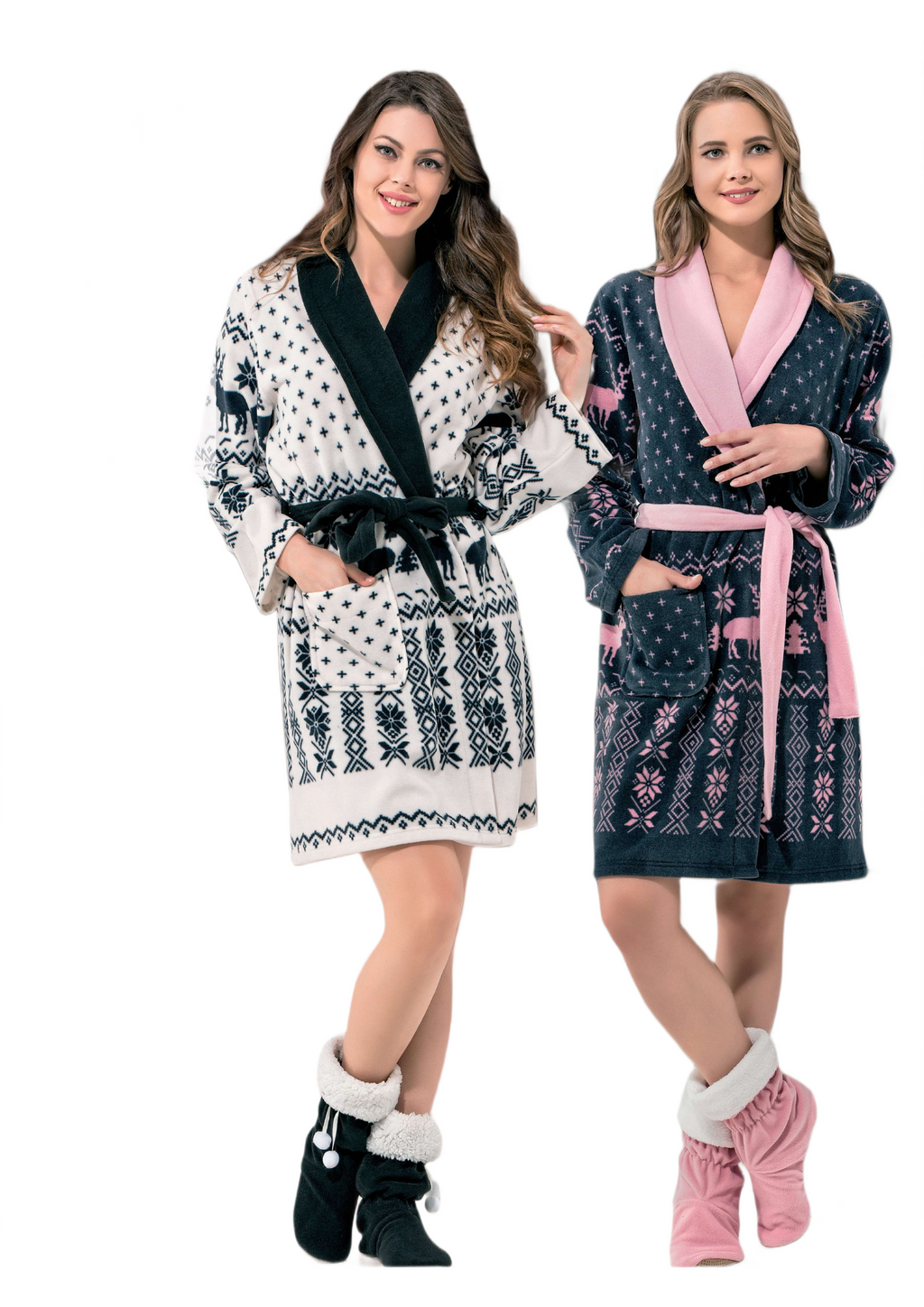 Winter Reindeer Sexy  Robe - 1 Pieces