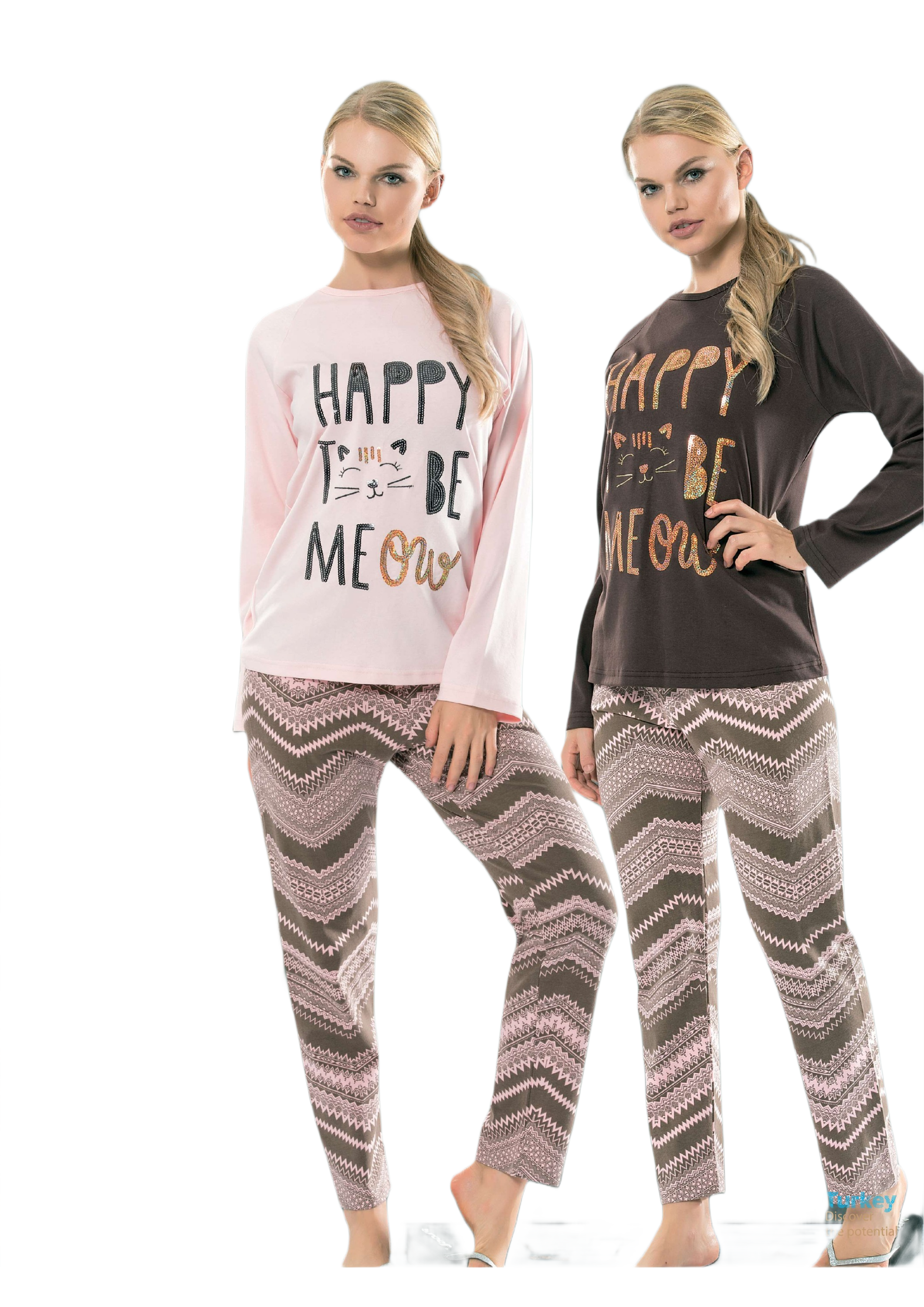 Happy Meow Cosy winter Pyjamas set - 2 Pieces